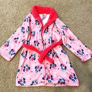 Pink Disney Junior Plush Robe 4T/5T